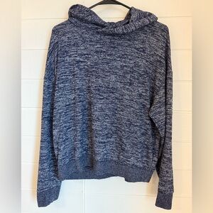 GAP Navy Knit Marled Sweater Hoodie
